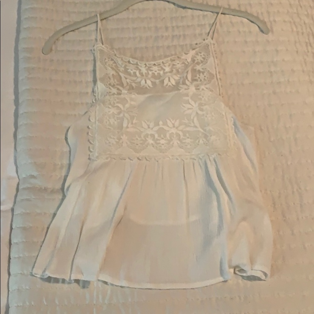 Urban Outfitters white lace tank